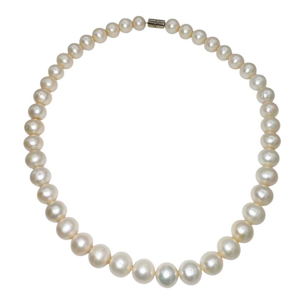 Genuine White Cultured Freshwater Pearl Necklace